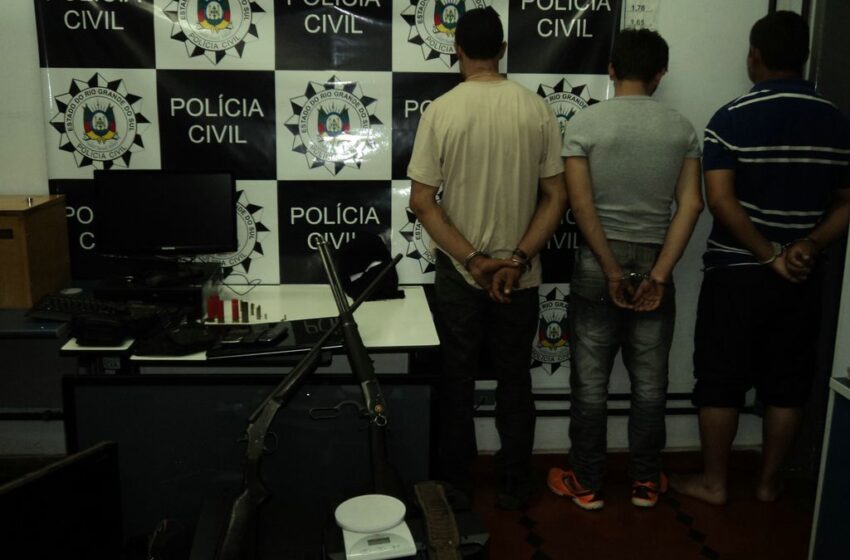 DUAS TENTATIVAS DE HOMICÍDIO OCORRIDAS EM BAIRRO DE VACARIA LEVA POLÍCIA CIVIL E BRIGADA MILITAR A REALIZAREM OPERAÇÃO POLICIAL QUE RESULTOU NA PRISÃO DE TRÊS PESSOAS