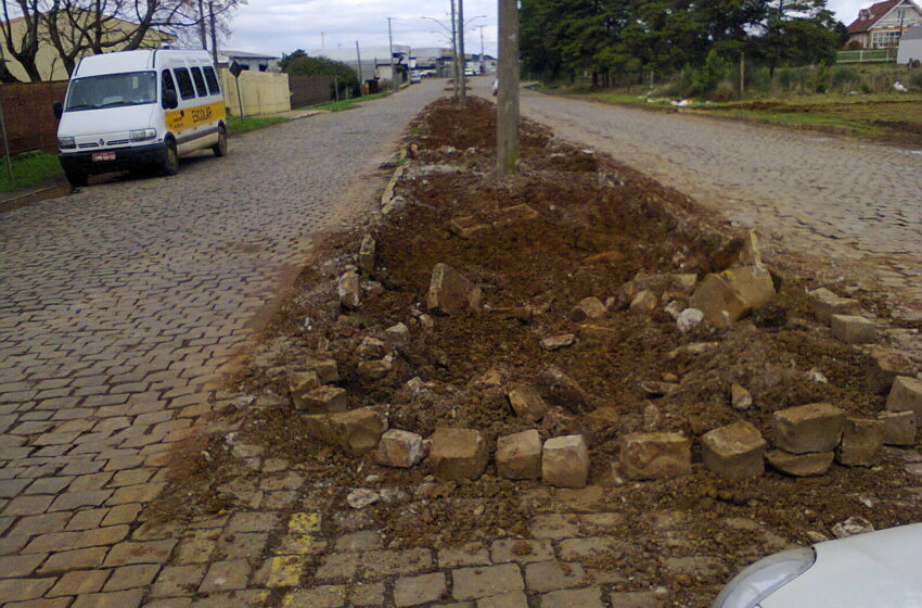 Obras da Samuel Guazzelli iniciam pelos canteiros