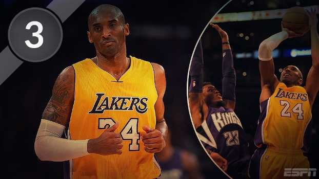  Kobe Bryant supera Michael Jordan e entra no top 3 de cestinhas da NBA