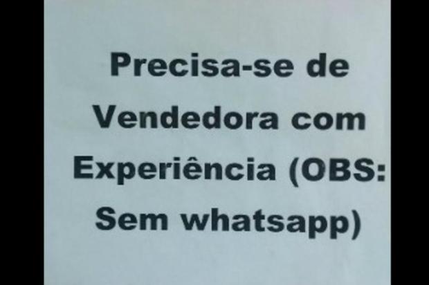 Anúncio procurando por funcionária sem WhatsApp causa polêmica