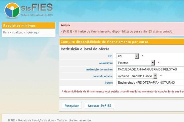 Cerca de 20 mil alunos ficam sem acesso ao Fies no Rio Grande do Sul