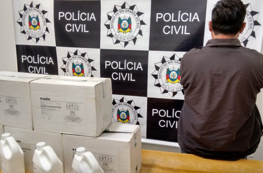 Polícia Civil de Vacaria prende receptador de defensivos agrícolas