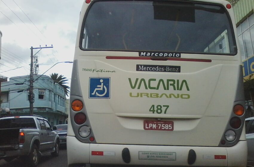  Passagem do transporte coletivo urbano de Vacaria vai custar R$ 3,10 á partir de primeiro de janeiro
