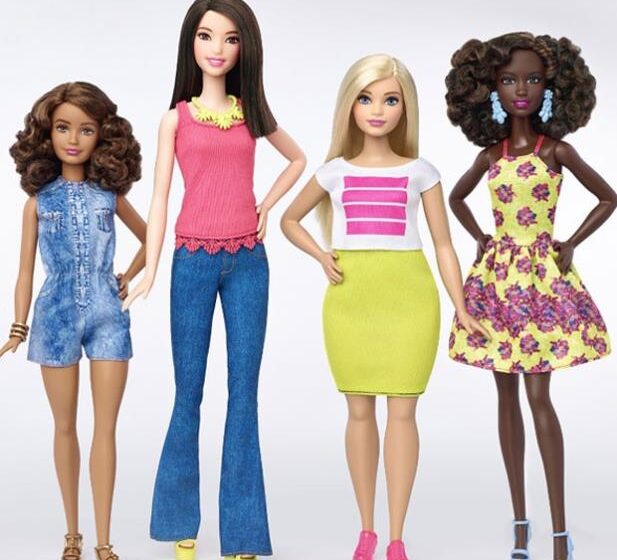  Barbie lança bonecas com novos modelos de corpo e tons de pele