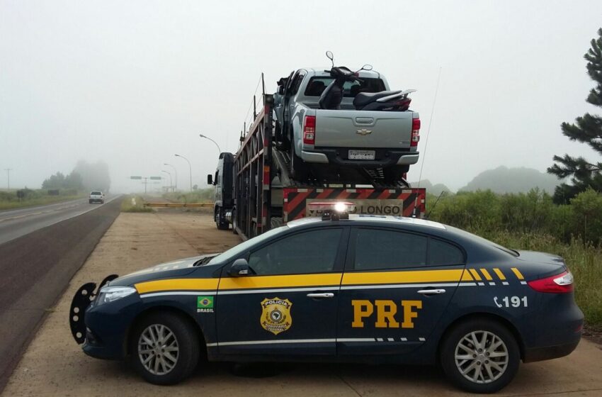  Caminhões são retidos pela PRF em Vacaria