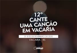 Domingo é o último de inscrições para o Festival Cante uma Canção em Vacaria ✔️