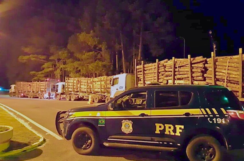 PRF autua caminhões com excesso de peso em Vacaria