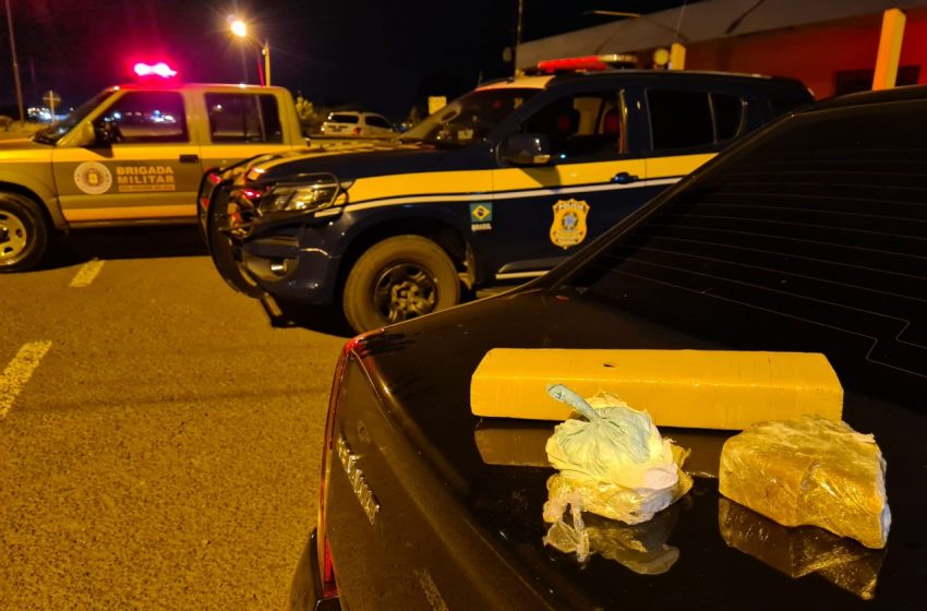 PRF e Brigada Militar prendem casal de traficantes em Vacaria