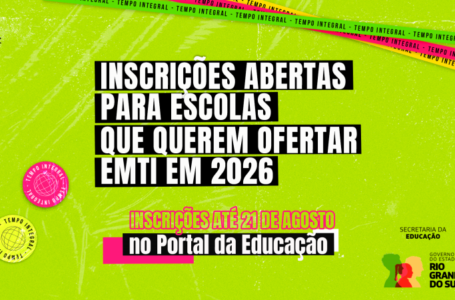 Chamamento público recebe inscrições até 21 de agosto; modelo pedagógico reduz evasão escolar e amplia oportunidades.